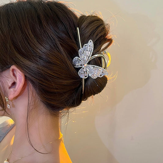 Diamond Butterfly Hair Clip