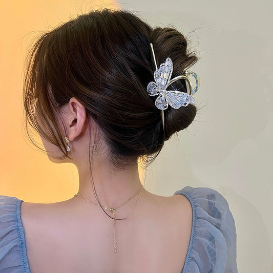 Diamond Butterfly Hair Clip