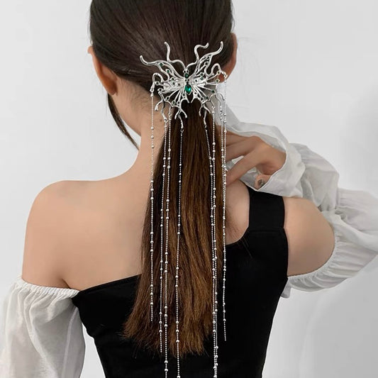 Emerald Butterfly Hair Accessory