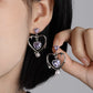Purple Heart Cutout Earrings