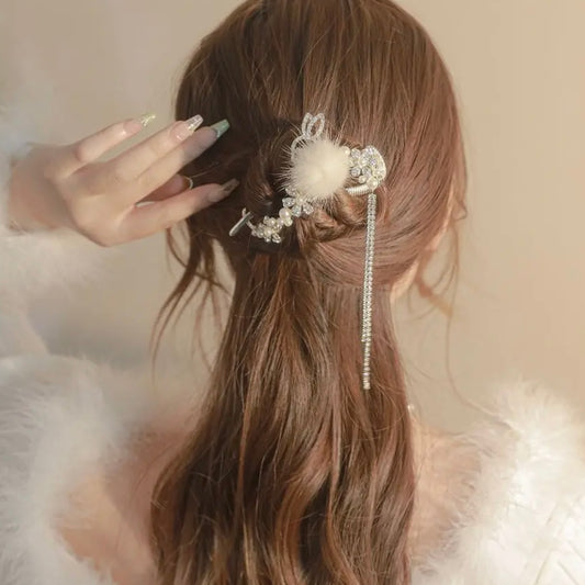 Delicate Rabbit Hair Clip